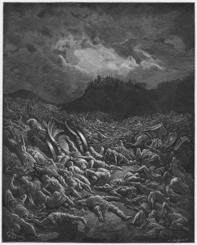 Gustave Doré Bible : Destruction des armées des Ammonites et des Moabites - Gustave Dore